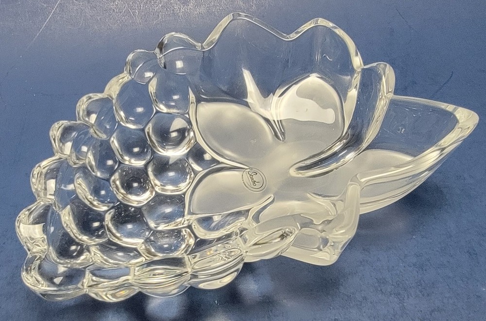 Studio Silversmiths Grape Dish~Fine Crystal~made in Germany