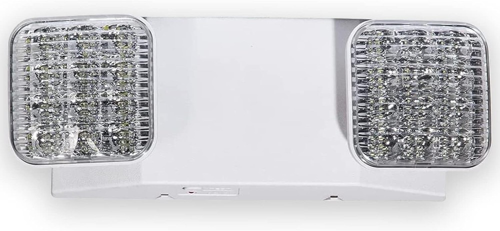 LED Emergency Exit Light Battery Backup & Adjustable Two Heads, UL 924-Listed