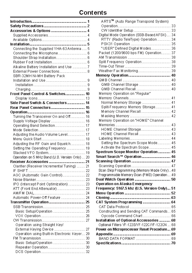 Yaesu FT-818ND Transceiver Instruction Manual Operating Guide Coil Bound