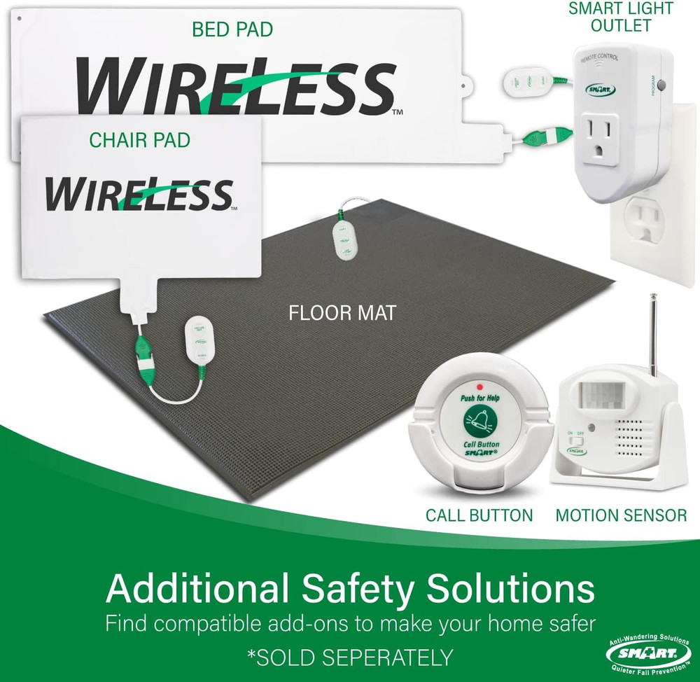 Smart Caregiver Floor Mat & Pager System - 24" x 48" Safety Solution