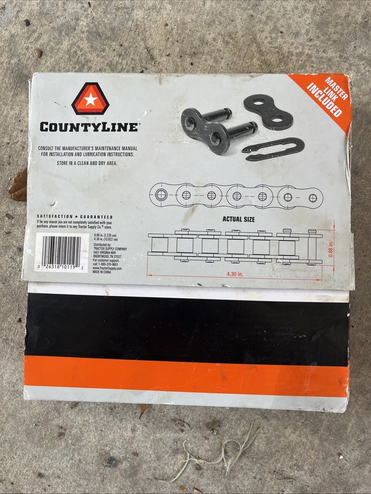 CountyLine No. 50 Roller Chain With Master Link Included