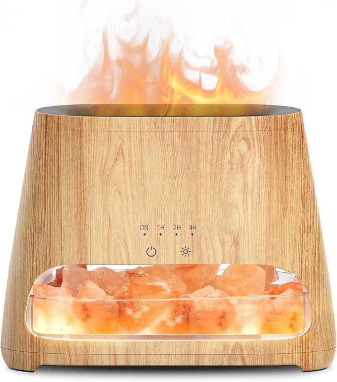 2-in-1 Essential Oil Diffuser & Himalayan Salt Lamp 150ml Humidifier