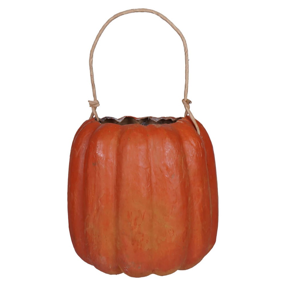 Orange Scary Face Pumpkin Bucket