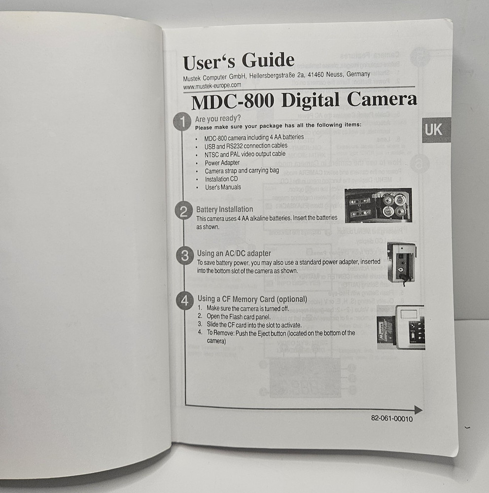 Mustek MDC-800 Installation Guide