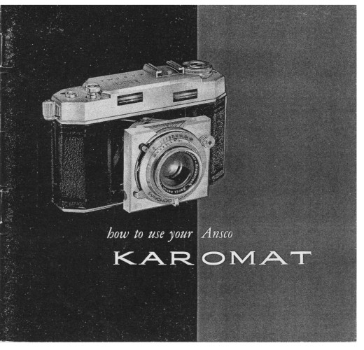 Ansco Karomat Instruction Manual Reprint