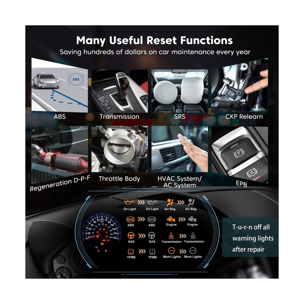 OBD2 Scanner, All System Code Reader for Dodge Chrysler Jeep Car Scanner with...