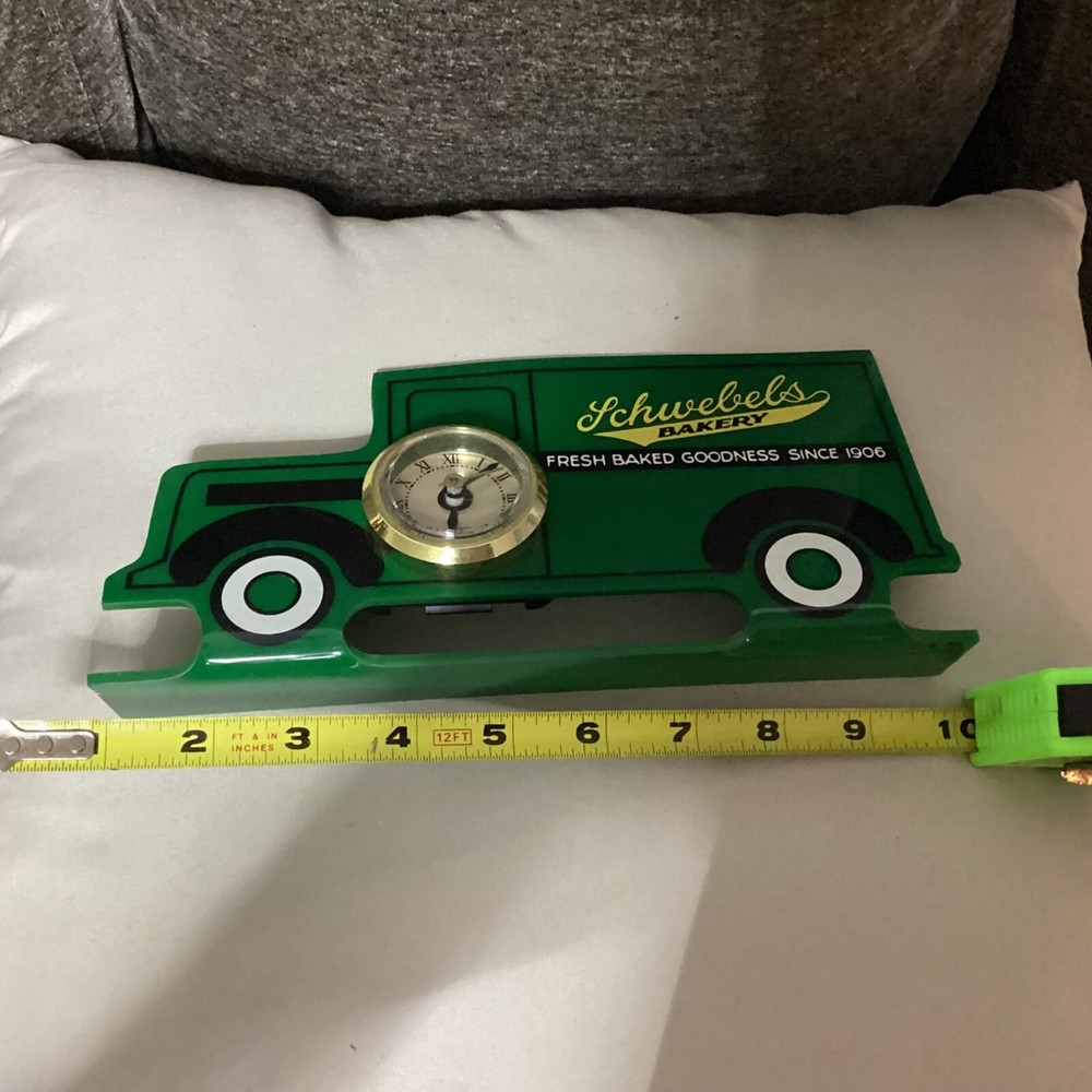 Vintage Schwebels Bakery Advertising Clocks ( Works )