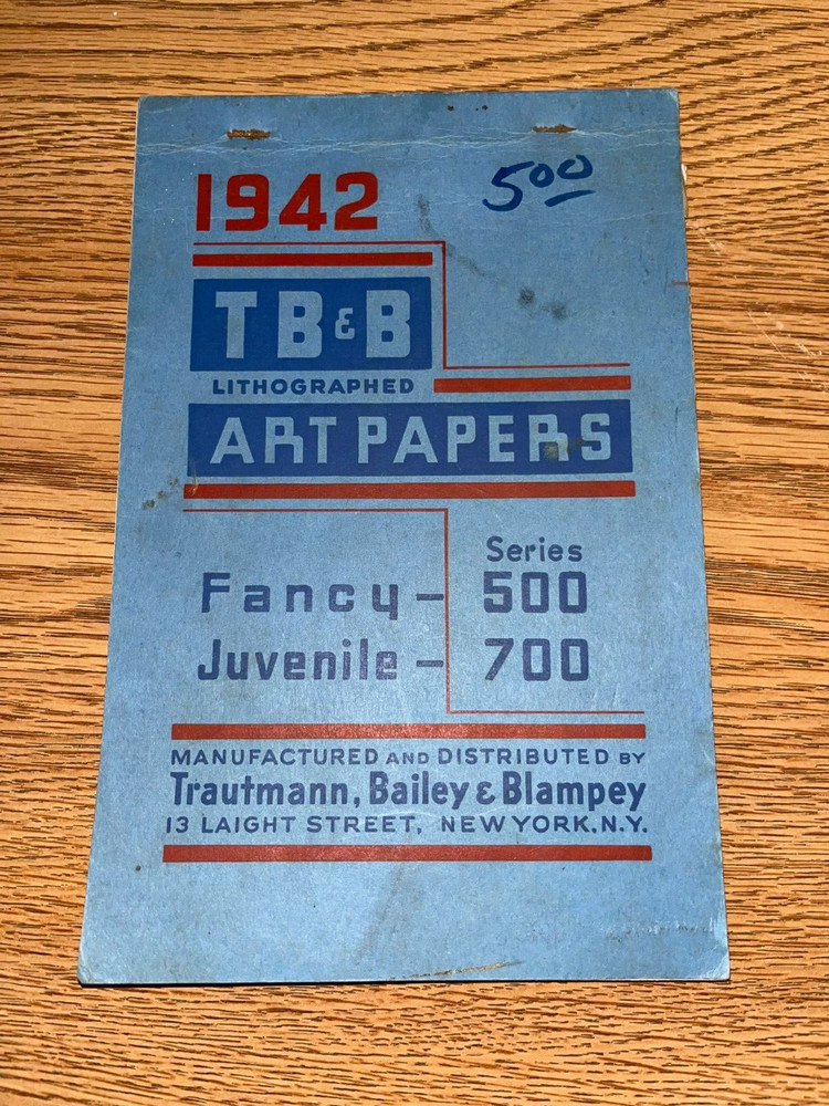 1942 TB&B Lithographed Art Paper