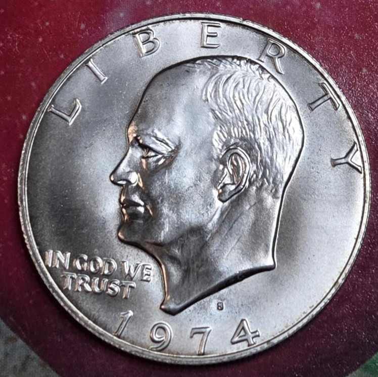 1974-s  Eisenhower "Ike" Silver Dollar 40%..