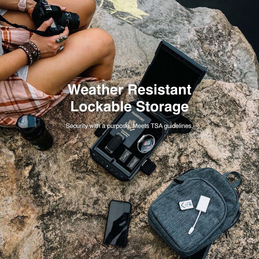 Lightweight Rugged Lockbox - TSA Compliant Touch Activated Safe