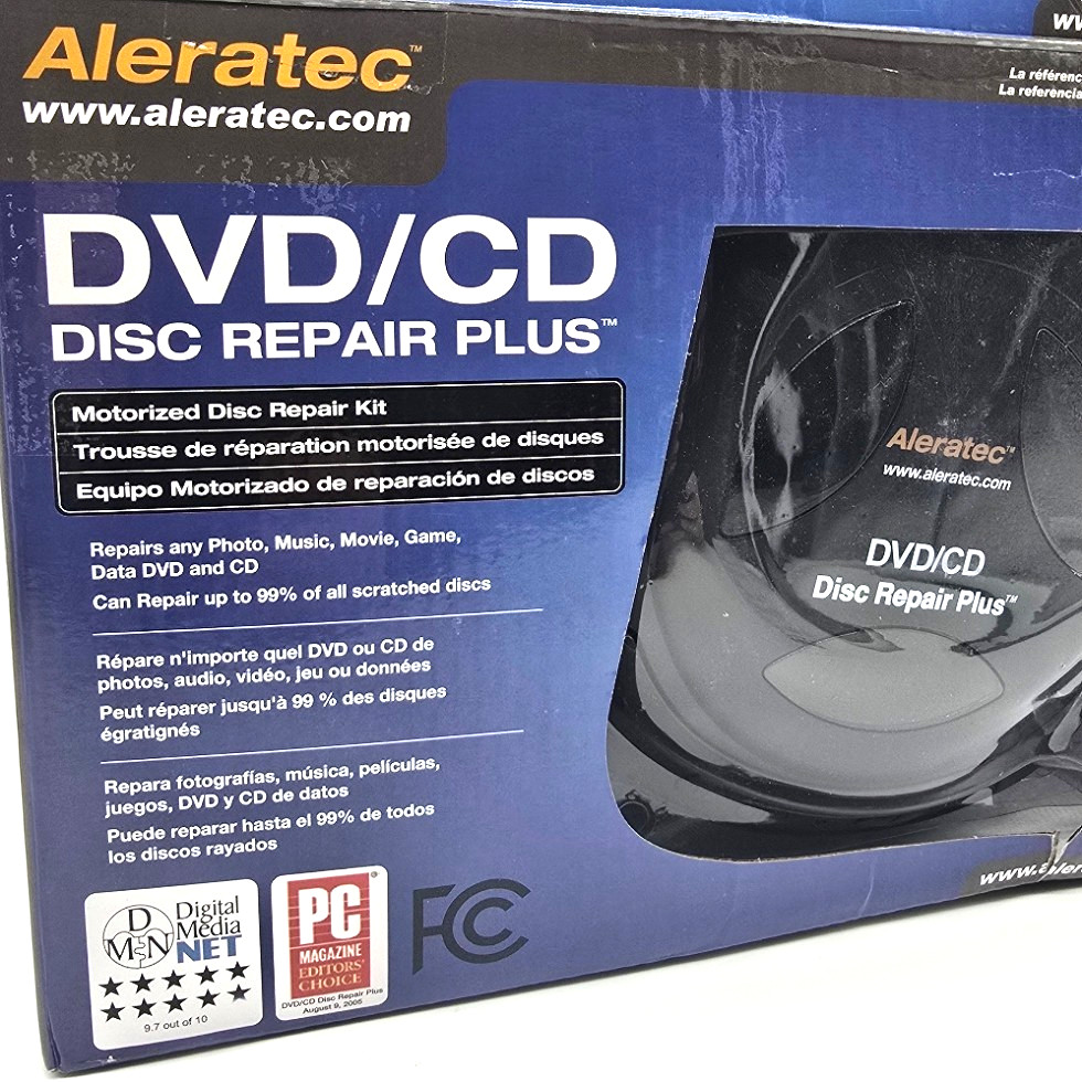 Aleratec Motorized CD/DVD Disc Repair Cleaner Scratch Remover System w/ Solution