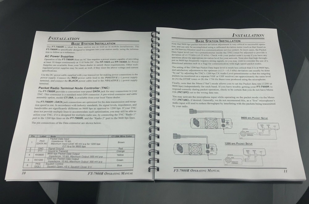 Yaesu FT-7900R Transceiver Instruction Manual Operating Guide Coil Bound