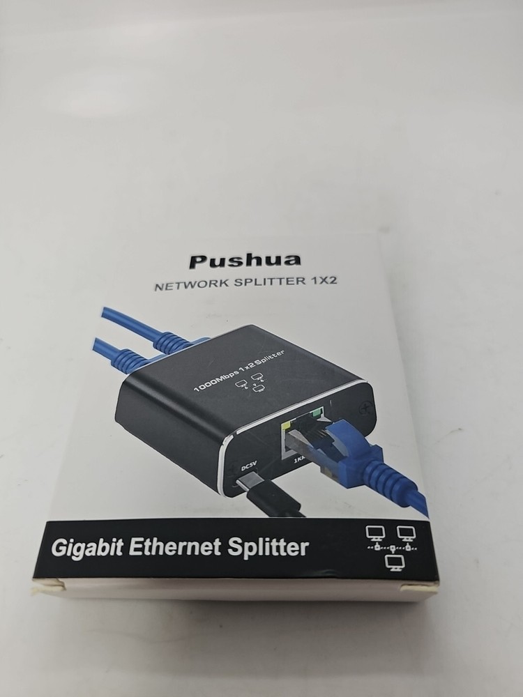 Pushua Network Splitter 1x2 Gigabit Ethernet Networking