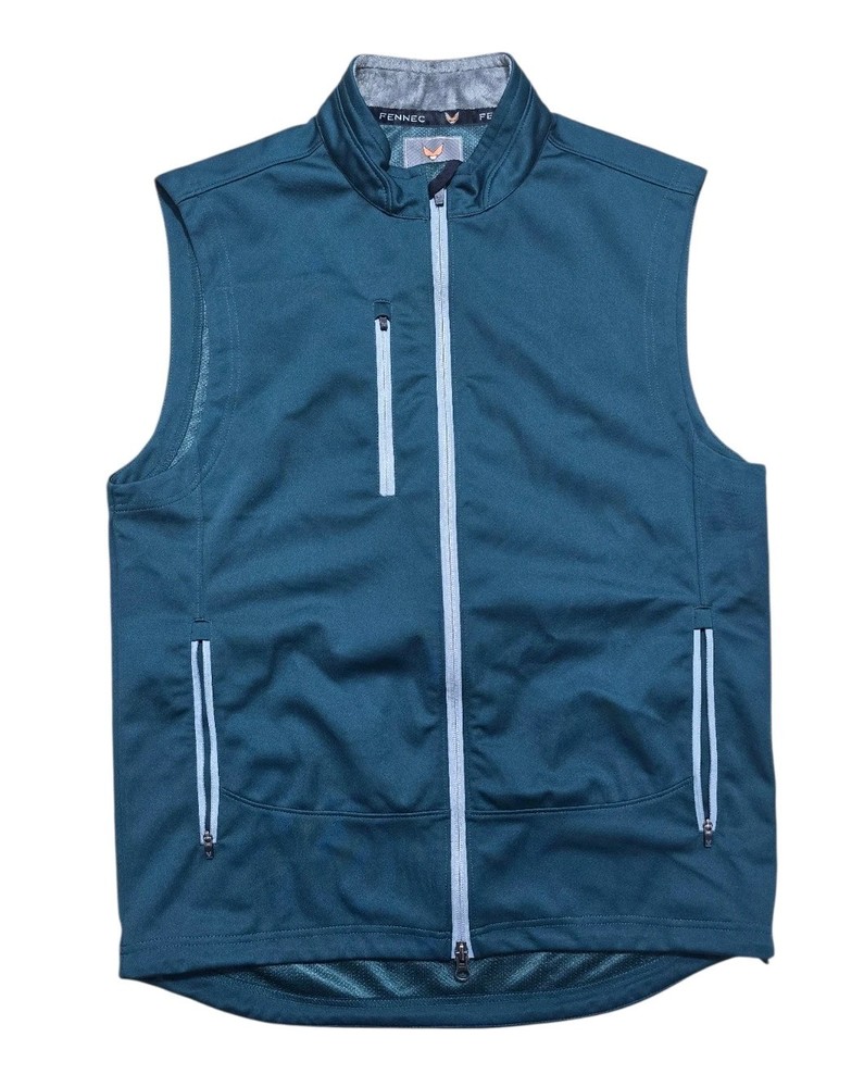 Fennec Highly Evolved Full Zip Performance Golf Vest Polyester Blend Medium