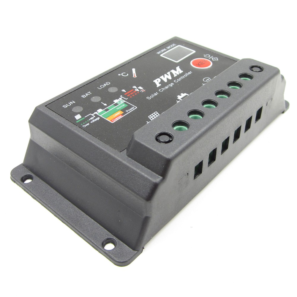 Upgrade 12V 24V Switch TOP Version PWM 10A Solar Charge Controller Regulator