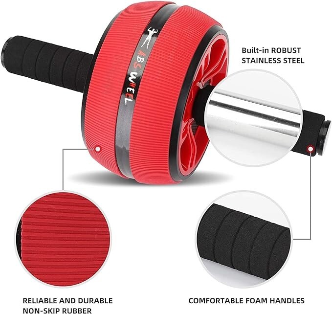 ABS-olutely Rockin' Roller - Premium Abdominal Exercise Wheel Ab Roller (YELLOW)
