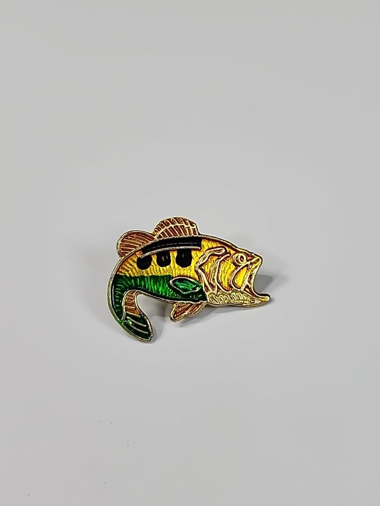 Fish Jumping Yellow & Green Colors Lapel Pin