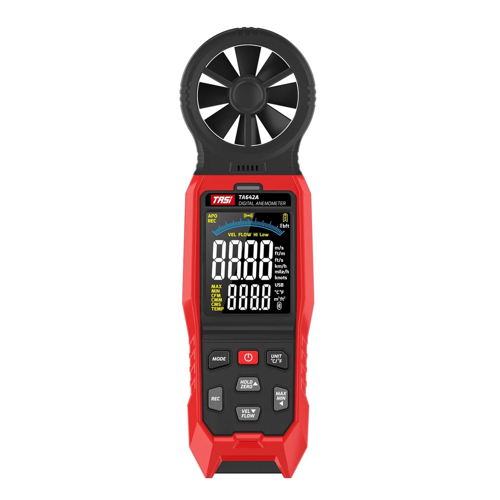 Handheld Wind Speed Meter Measuring Air Flow Speed Wind Temp Digital Anemometer