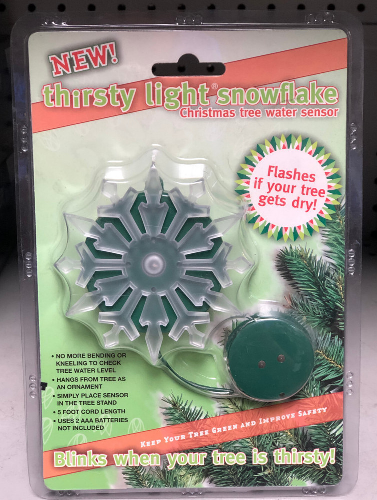 Thirsty Light Snowflake + Christmas Tree Water Sensor Digital Moisture Detector
