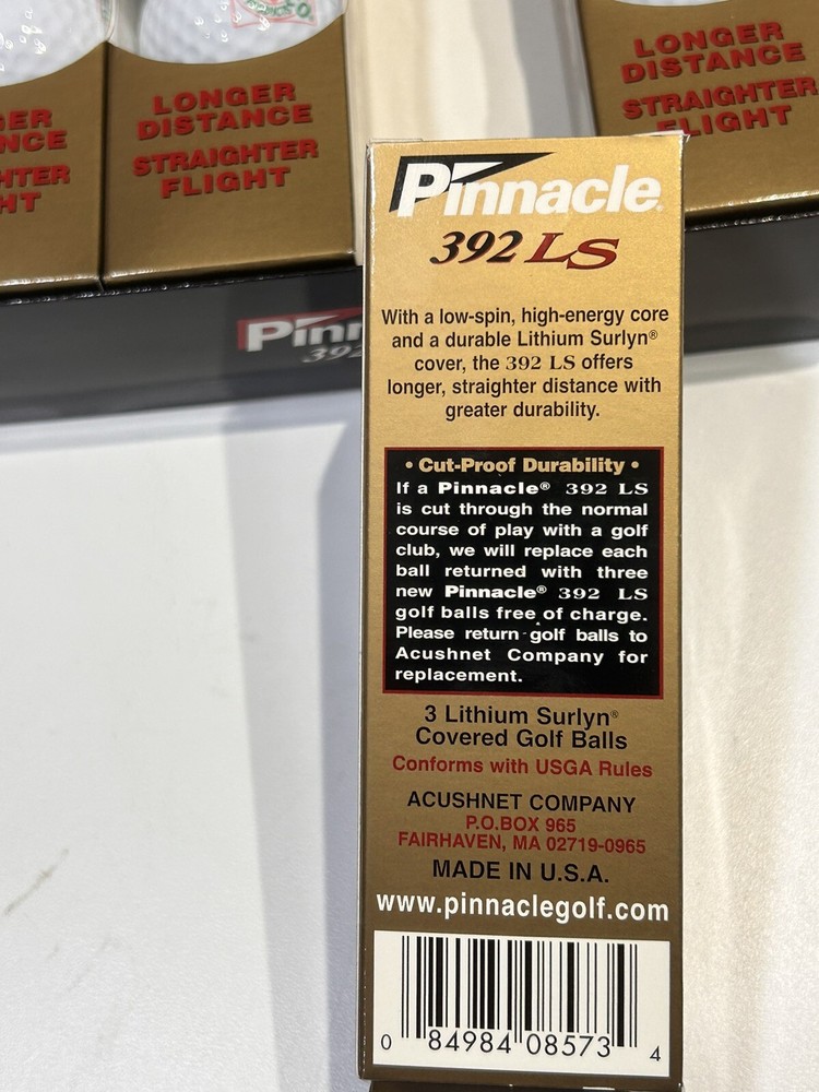 Pinnacle 392LS Golf Balls New Box (12) Tabasco Label
