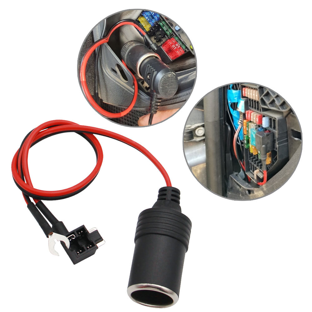 Cigarette Lighter Seat Power Connect Fuse Storage Battery Adapter Socket Plug-