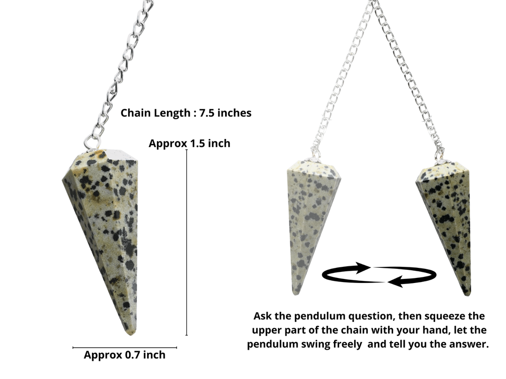 Dalmatian Jasper Dowsing Crystal Pendulum