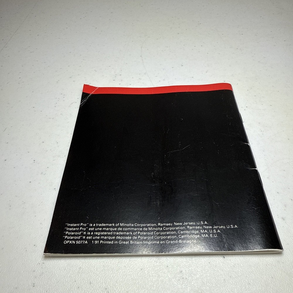Vintage Minolta Instant Pro Camera Manual Replacement