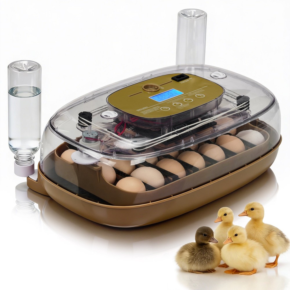 Fully Automatic 24 Egg Incubator Temperature Control Digital Chicken Egg Hatcher