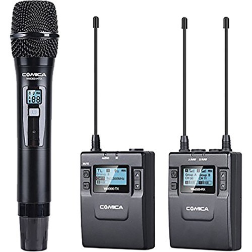 Comica Audio CVM-WM300B 2-Person Camera-Mount Wireless Combo Microphone System