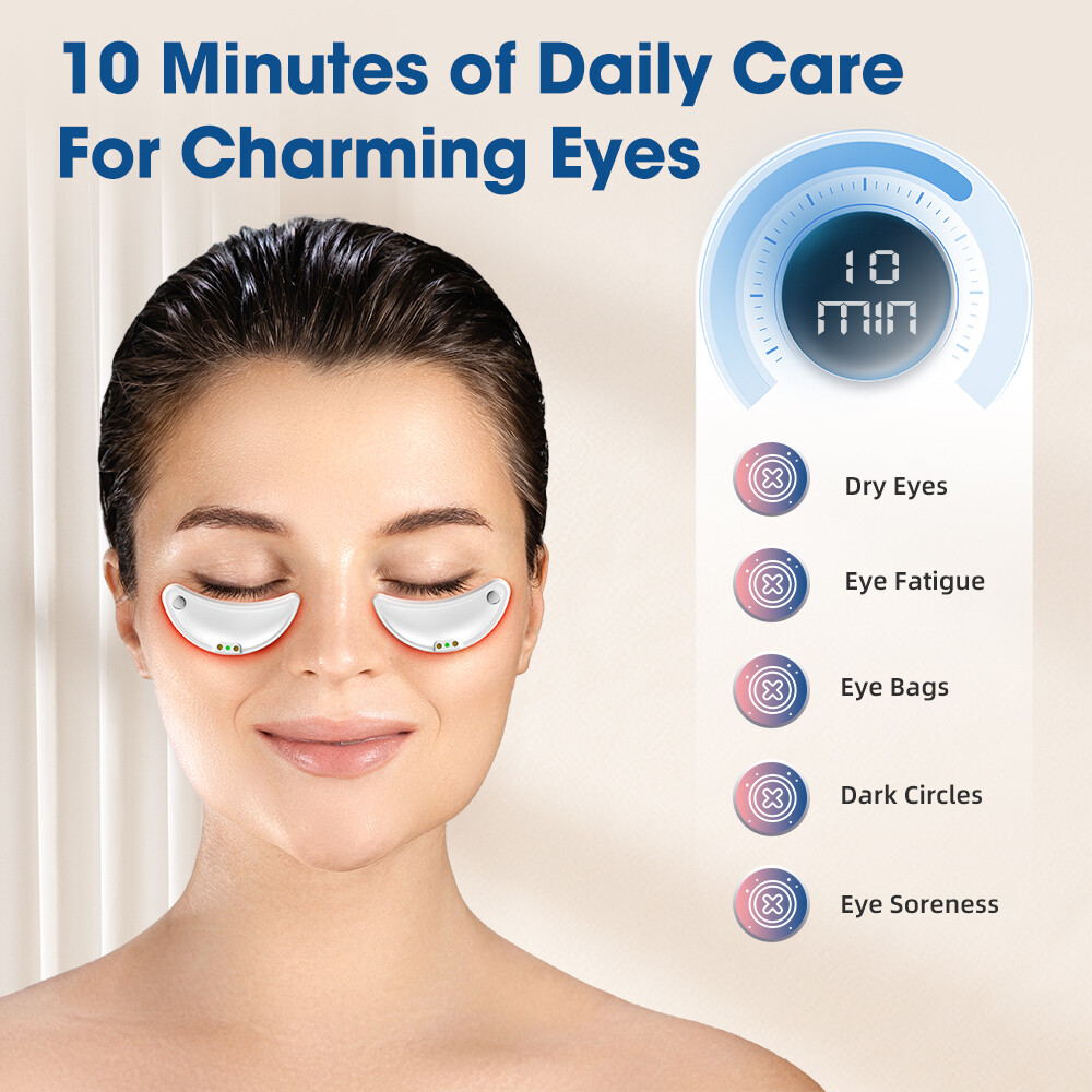 Under Eye Red Light Therapy Massager Microcurrent Eye Care Dark Circles Removal