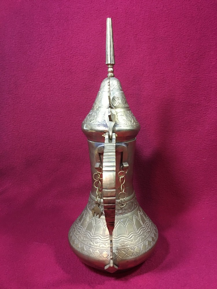 Vintage Middle Eastern Brass Dallah Coffee Pot