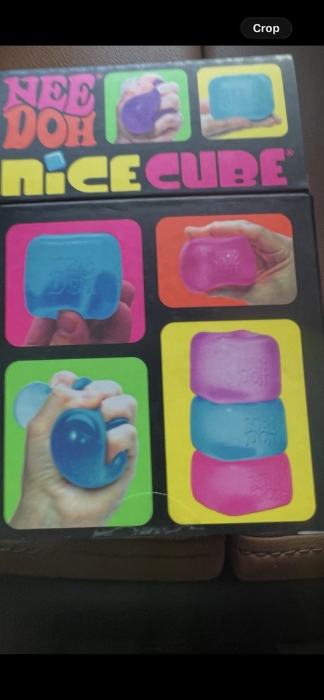 Schylling Nee Doh Nice Cube Super Solid Squish Squeeze Ball Pink