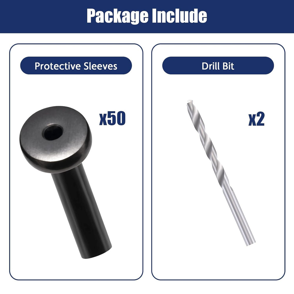 20 Pack 30 Degree Angle Protective Sleeves, Black Cable Railing Corner Protector
