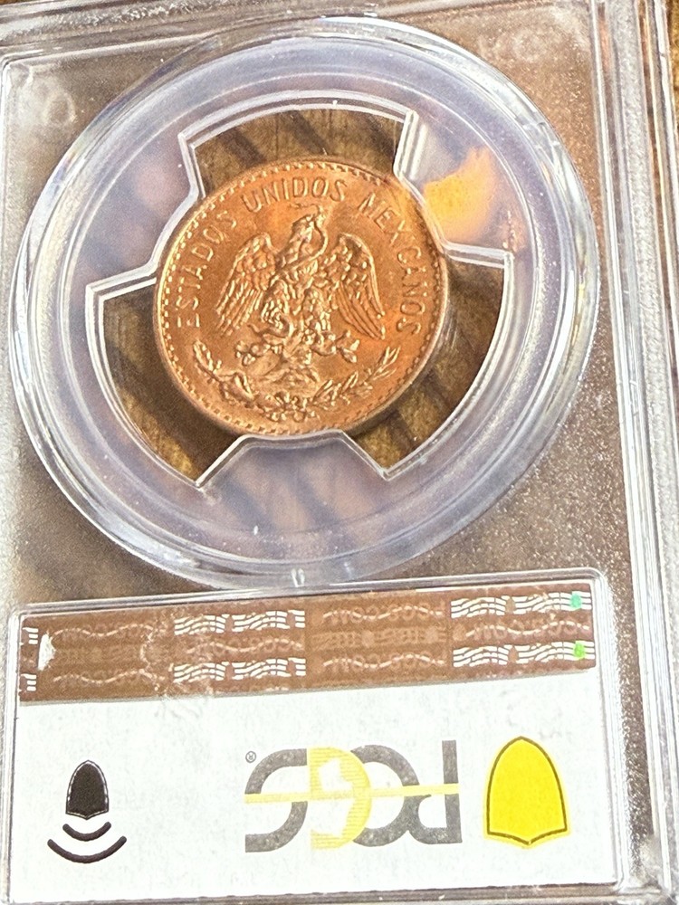 1941 -Mo Mexico 2 Centavos PCGS MS64 RD Red