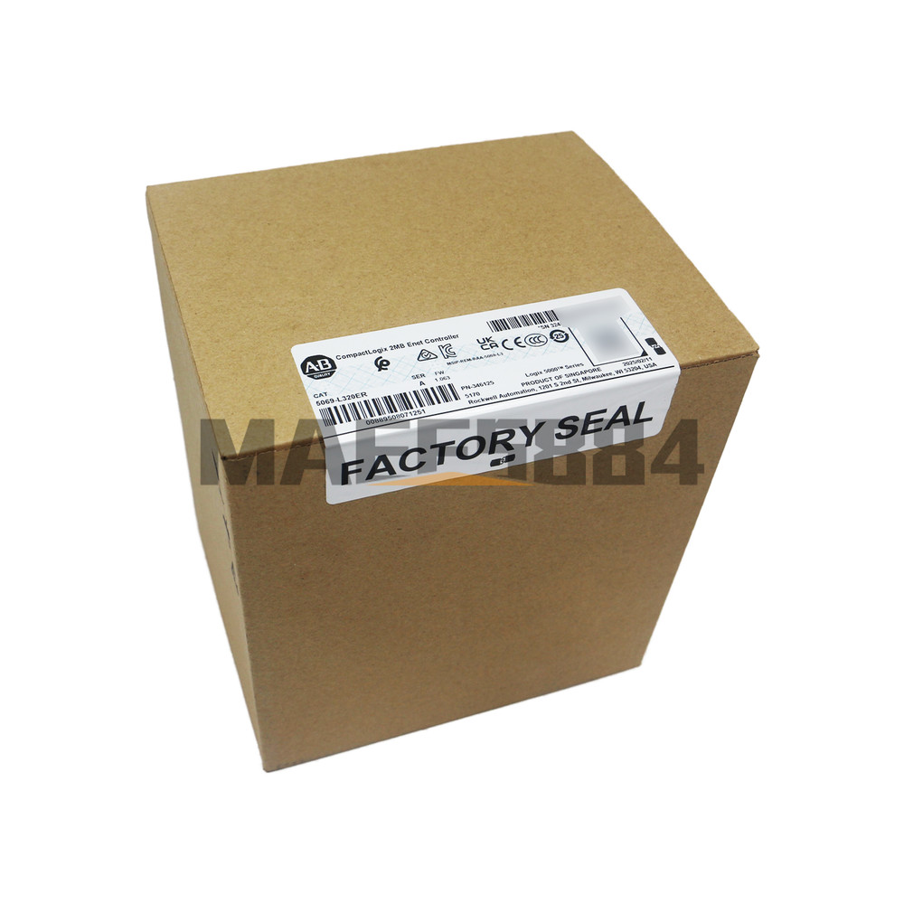 NEW Sealed Allen Bradley 5069-L320ER CompactLogix 2MB 16 I/Os Enet Controller