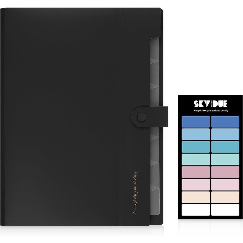 Expanding File Folder Organizer 8 Pockets Letter A4 Size Portable Document