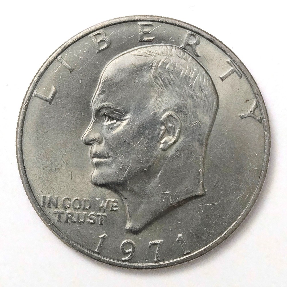 1971 $1 Eisenhower One Dollar Eagle Over Moon