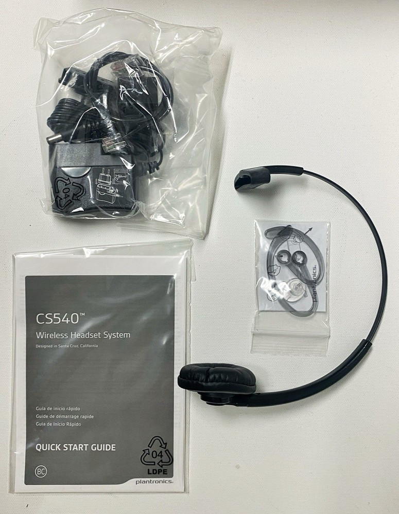 PLANTRONICS Poly CS540 Wireless Headset Black New