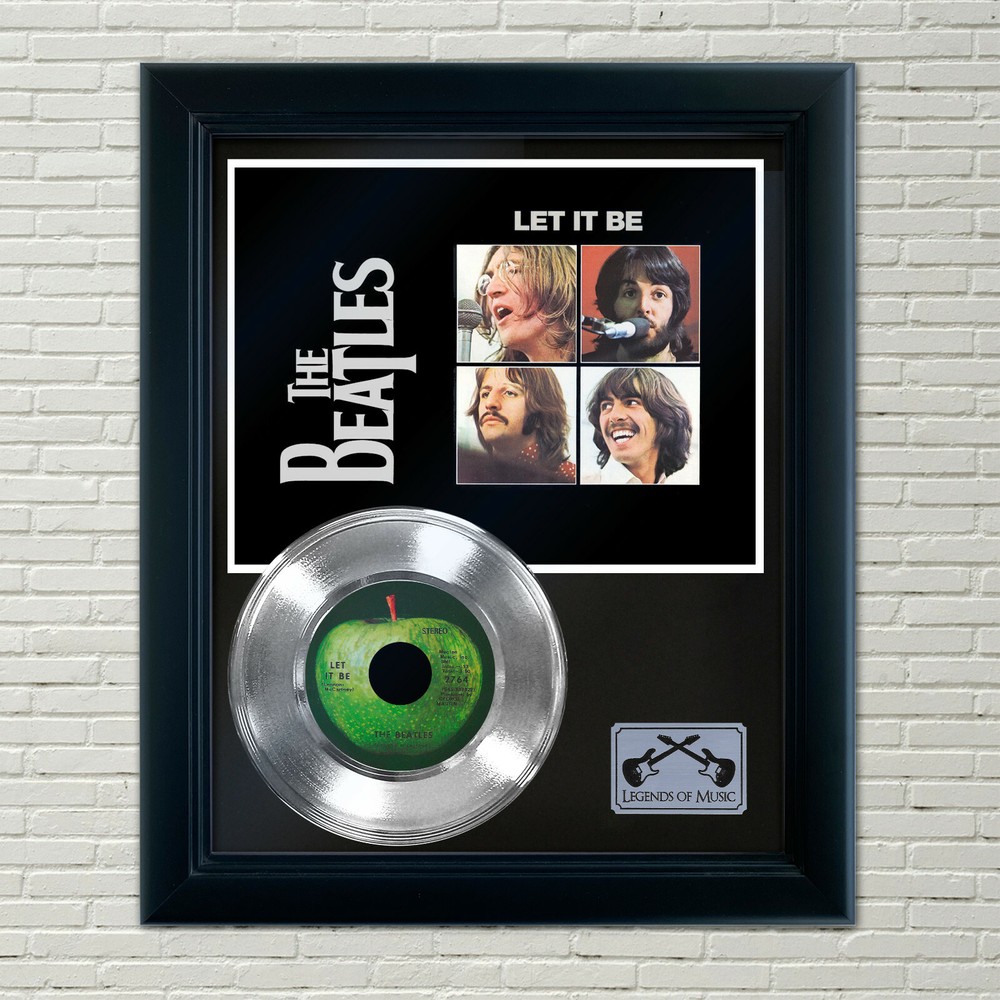 The Beatles "Let It Be" Silver Framed Record Display