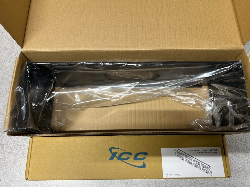 ICCMSHB4RS - ICC Wall Mount Hinged Bracket, 4 RMS. Black Rack