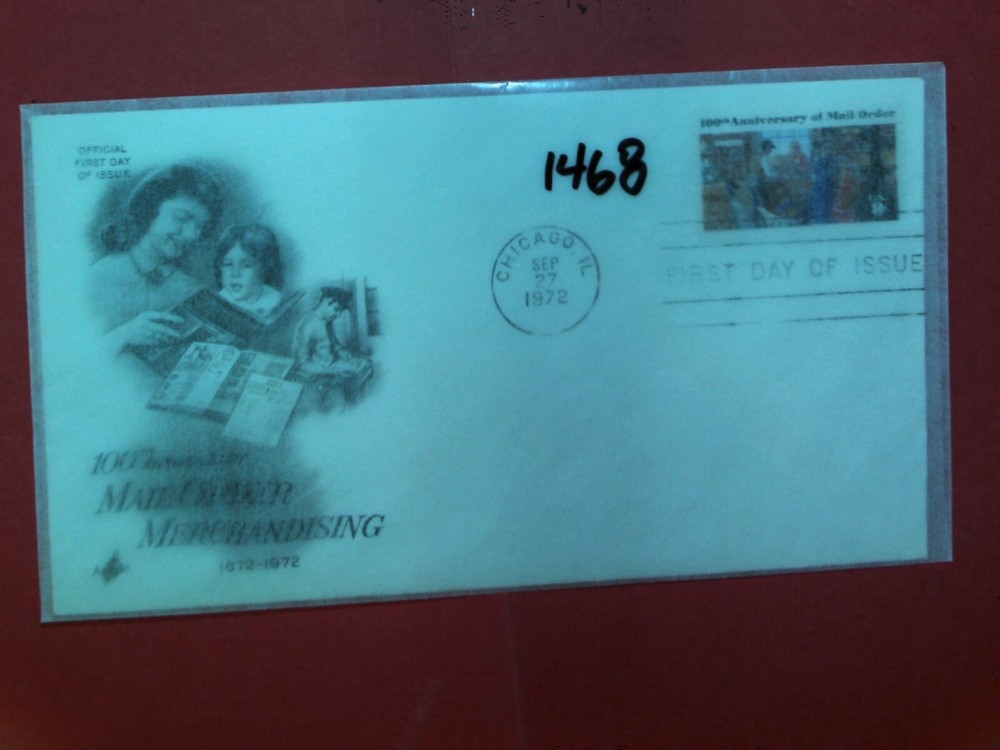 U. S. Stamp FDC # 1468  -Mail Order  - ArtCraft cachet- comb.  shipping