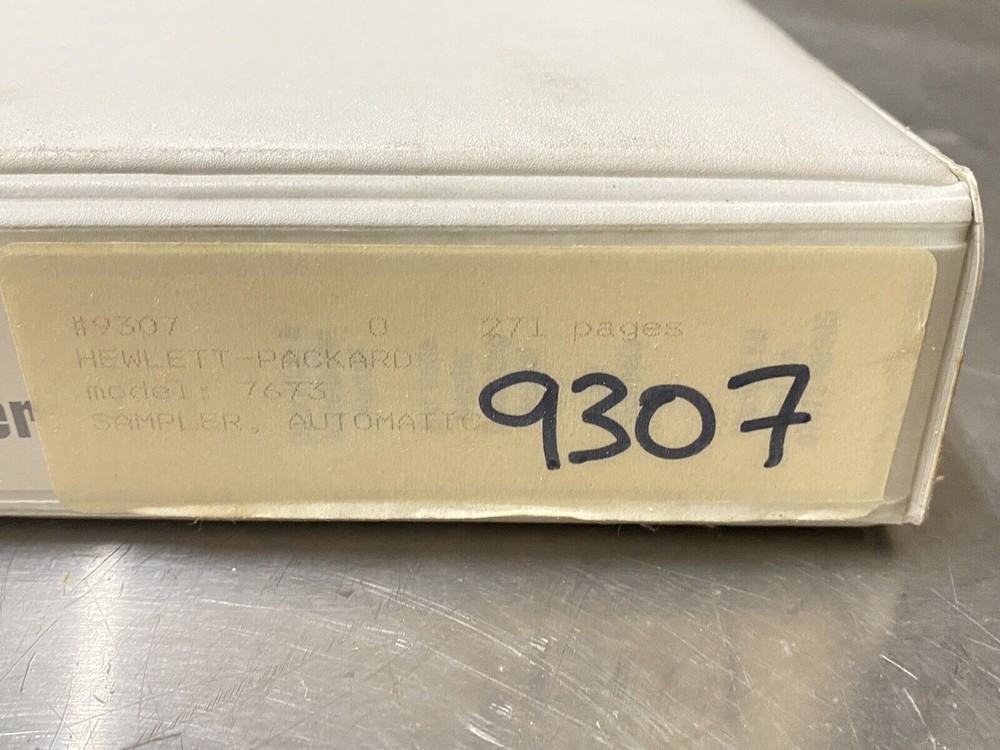 Hewlett Packard HP 7673 Automatic Sampler - Users Guide / Instruction Manual
