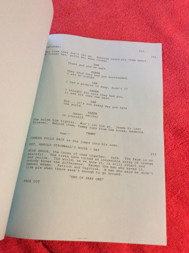 ORIGINAL SCRIPT TARGET EARTH PART ONE DABNEY COLEMAN MARCIA CROSS MELONI