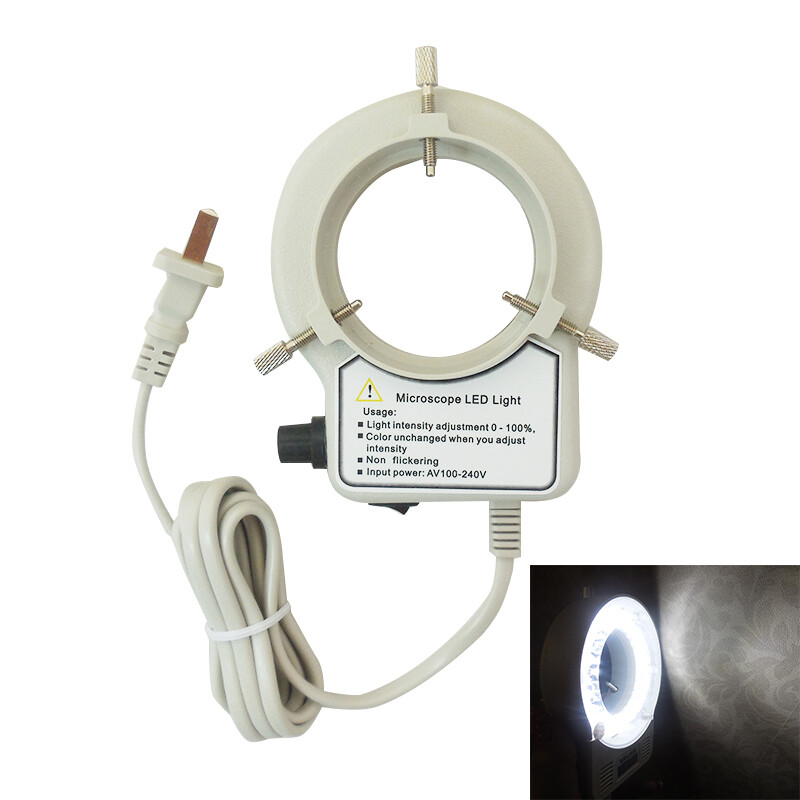 56 LED Microscope Ring Light Illuminator with Dimmer for Stereo Microscope
