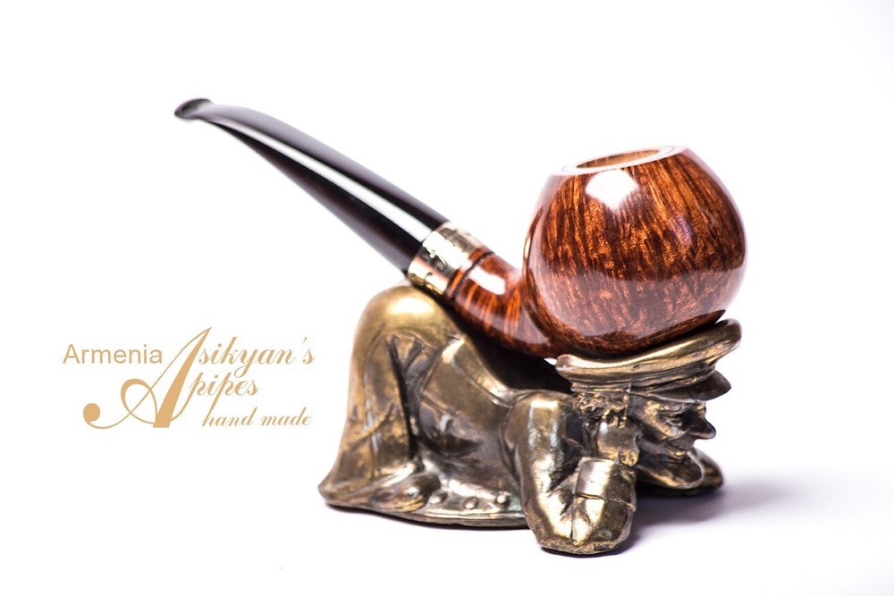 Asikyan Pipe #394/24 Bent Author Smooth Hand Made