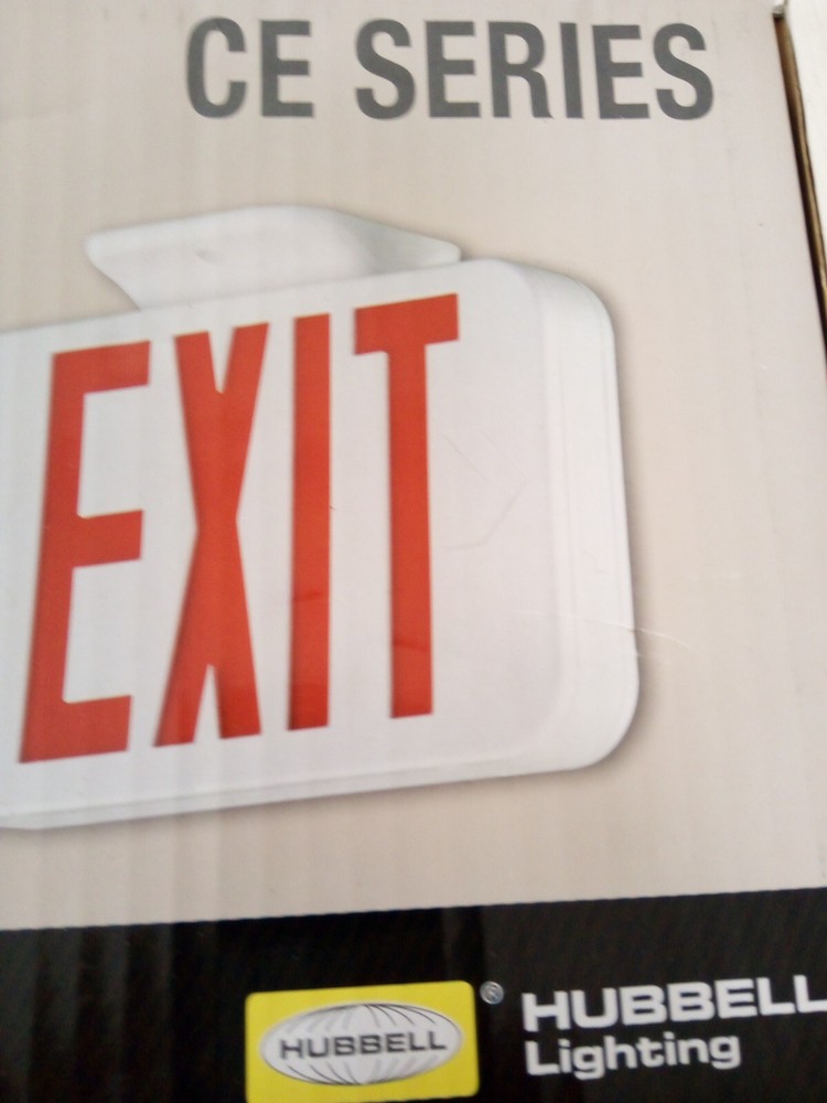 HUBBELL COMPASS CE SERIES LED EMERGENCY EXIT SIGN. NEW IN BOX