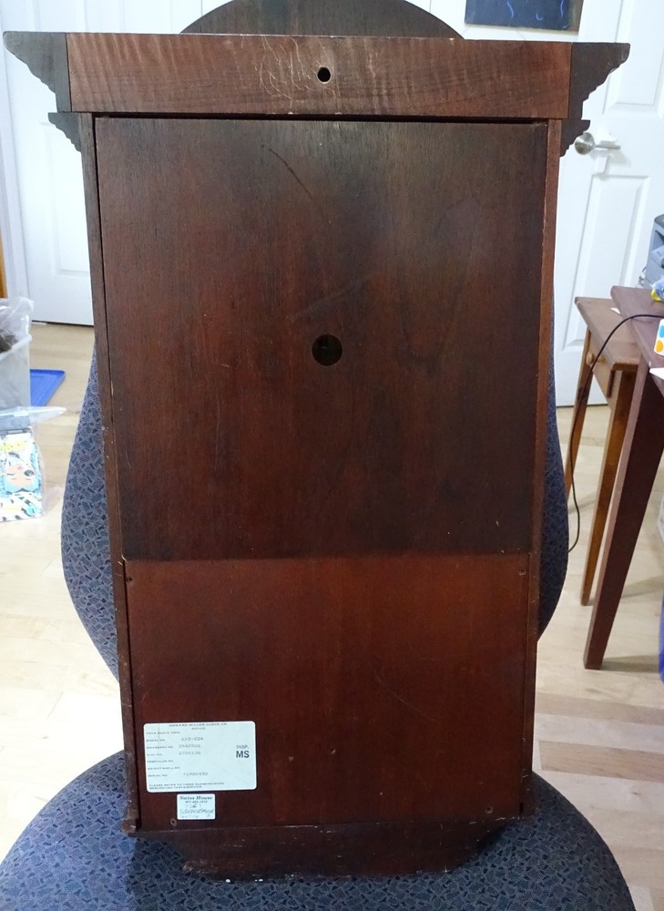 Howard Miller Walnut Triple Chime Wall Clock 612-224