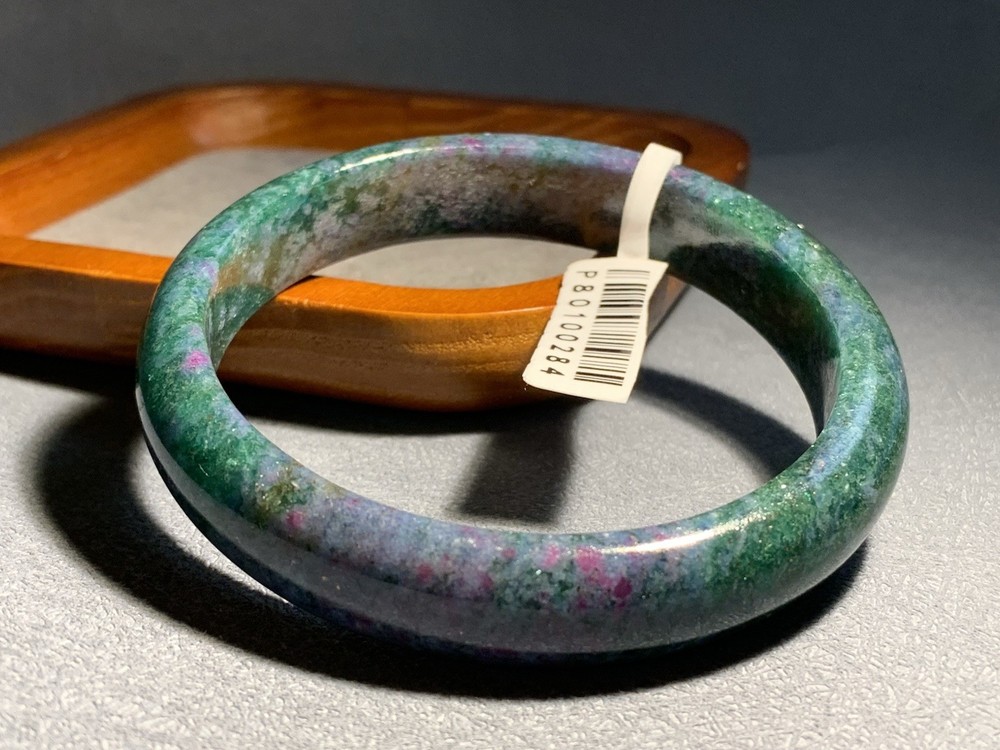 58.5mm Natural High Grade Ruby Zoisite Bangle/Crystal Gem Bangle