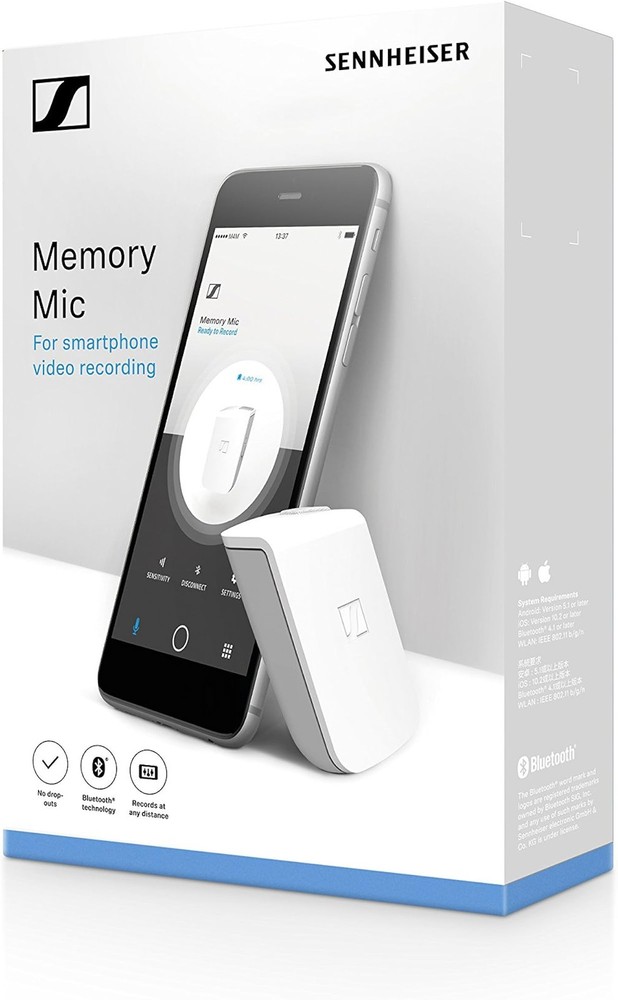 Sennheiser Memory Mic (Condenser microphone for Smartphone) - White
