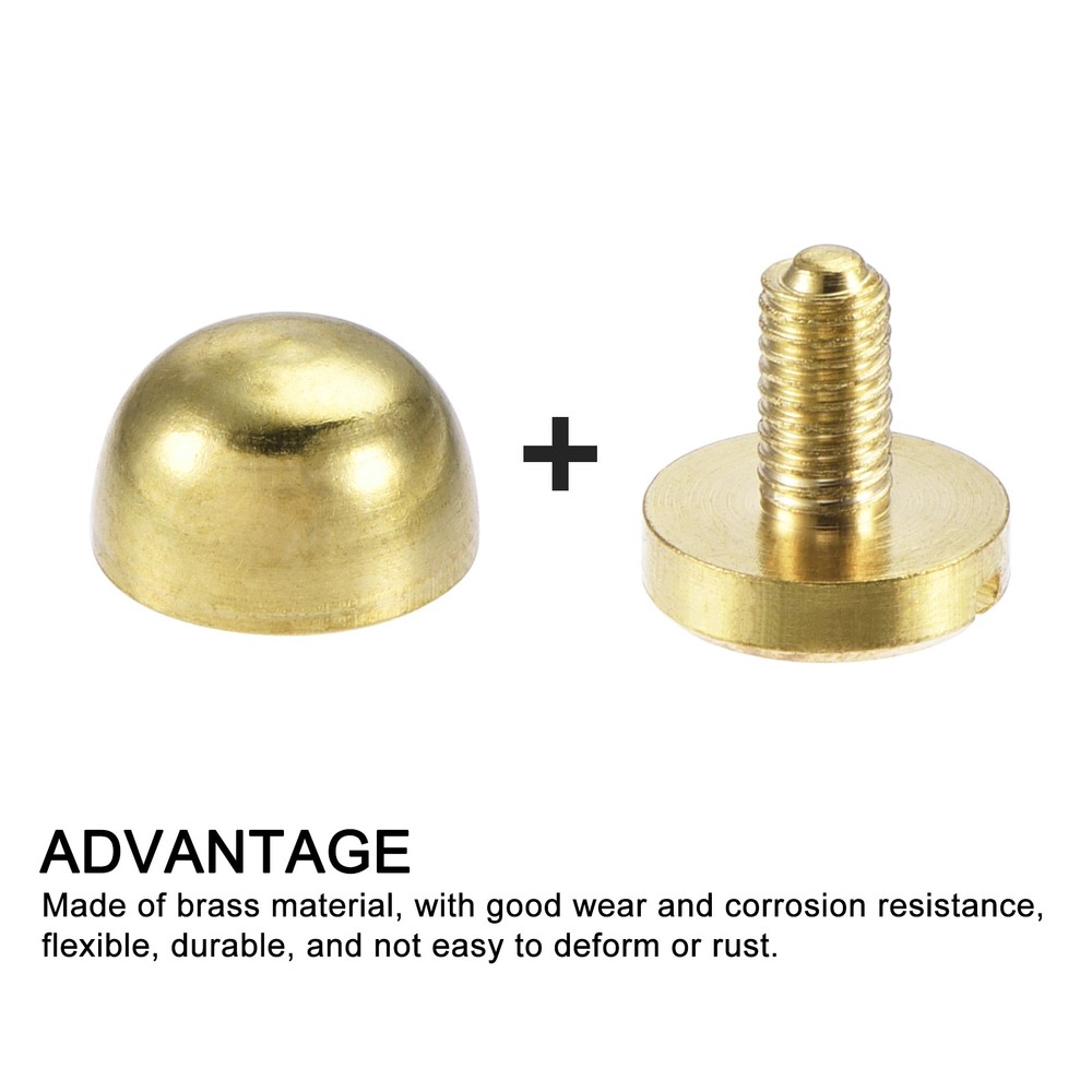 Screw Back Stud Spike (10x6mm) 10pcs, Round Head Stud Rivets